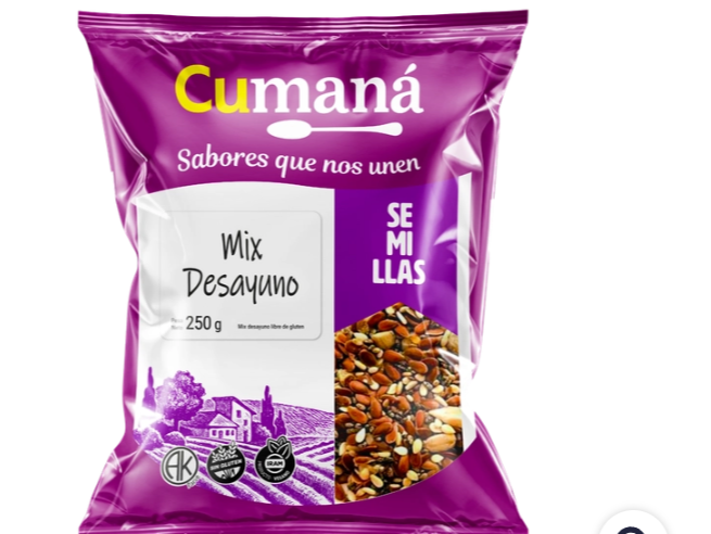 Mix semillas para el desayuno Cumana x 250 GR