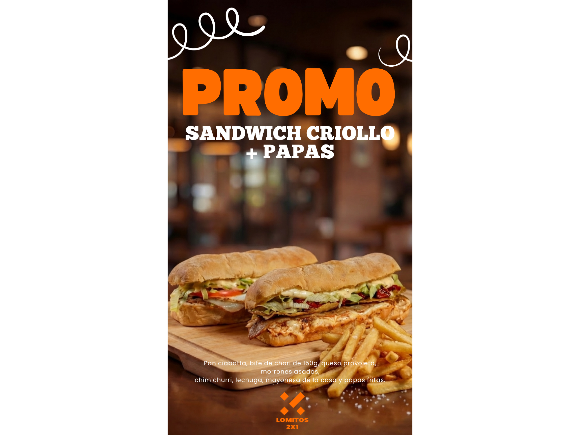 LOMITO CRIOLLO CON PAPAS