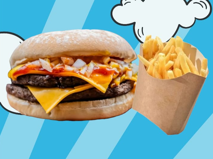 1/4 de kilo XL Doble carne + Papas