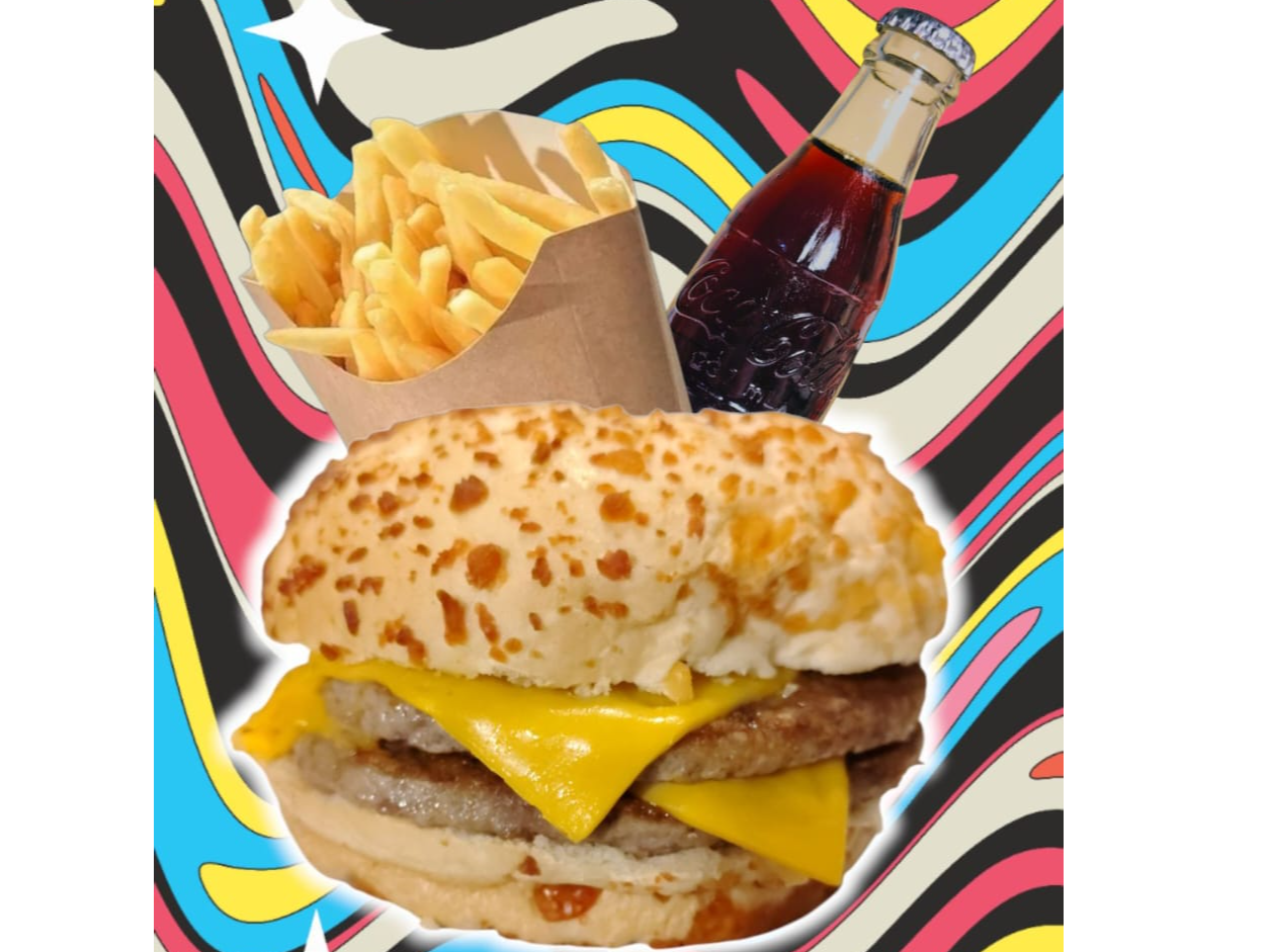 Malevita Pecosa doble + papas + coquita de vidrio