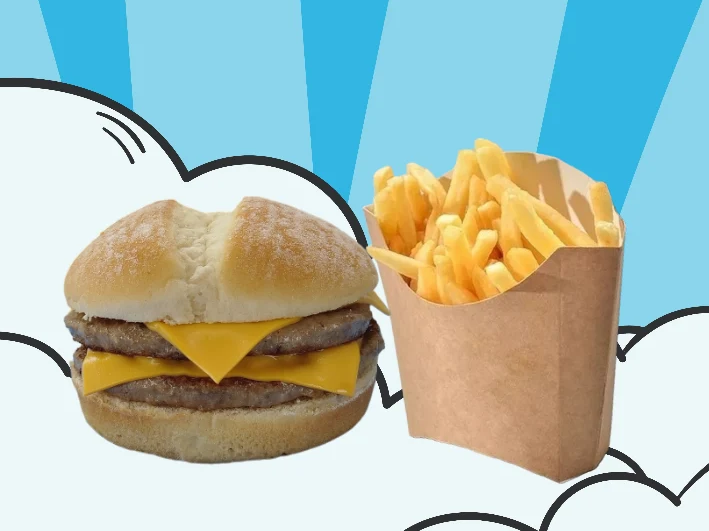 Burger doble + Papas