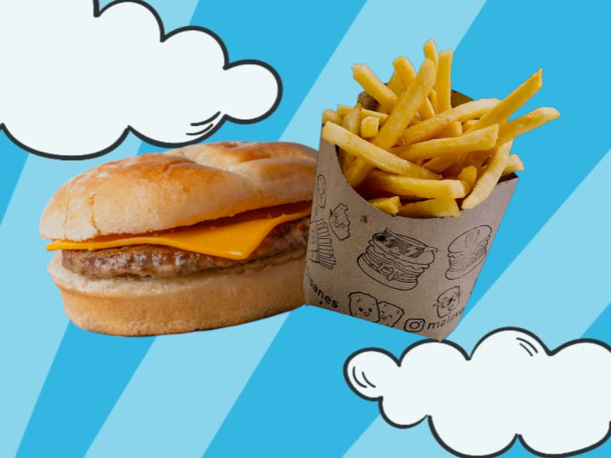 Burger simple + Papas