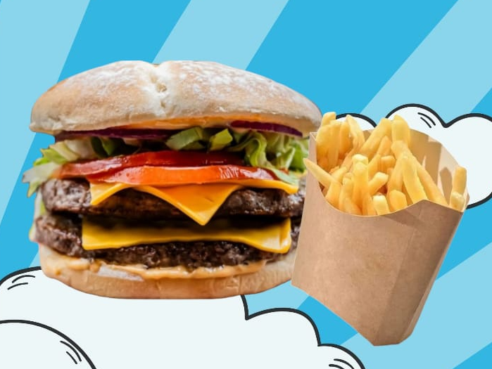 Tasty XL doble carne + Papas