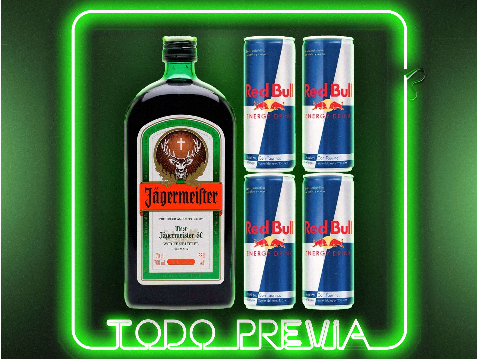 JAGER + 4 REDBULL 250ML
