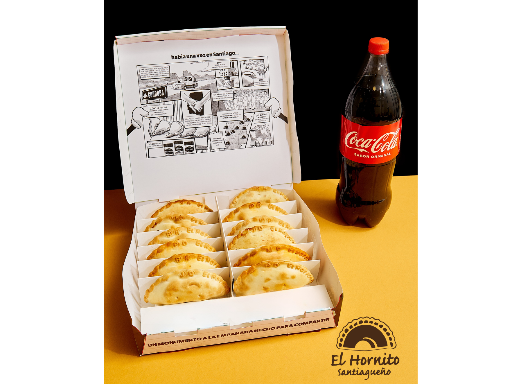 12 EMPANADAS XL + GASEOSA 1.5LTS