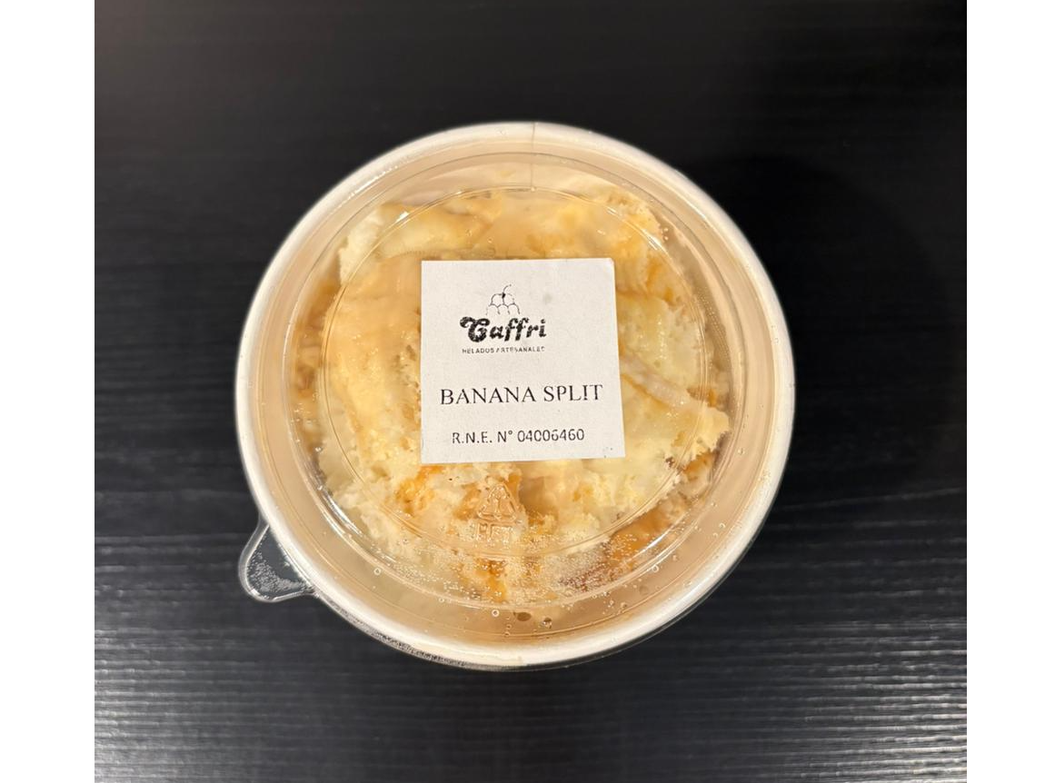 HELADO ARTESANAL CAFFRI BANANA SPLIT 250 GRS