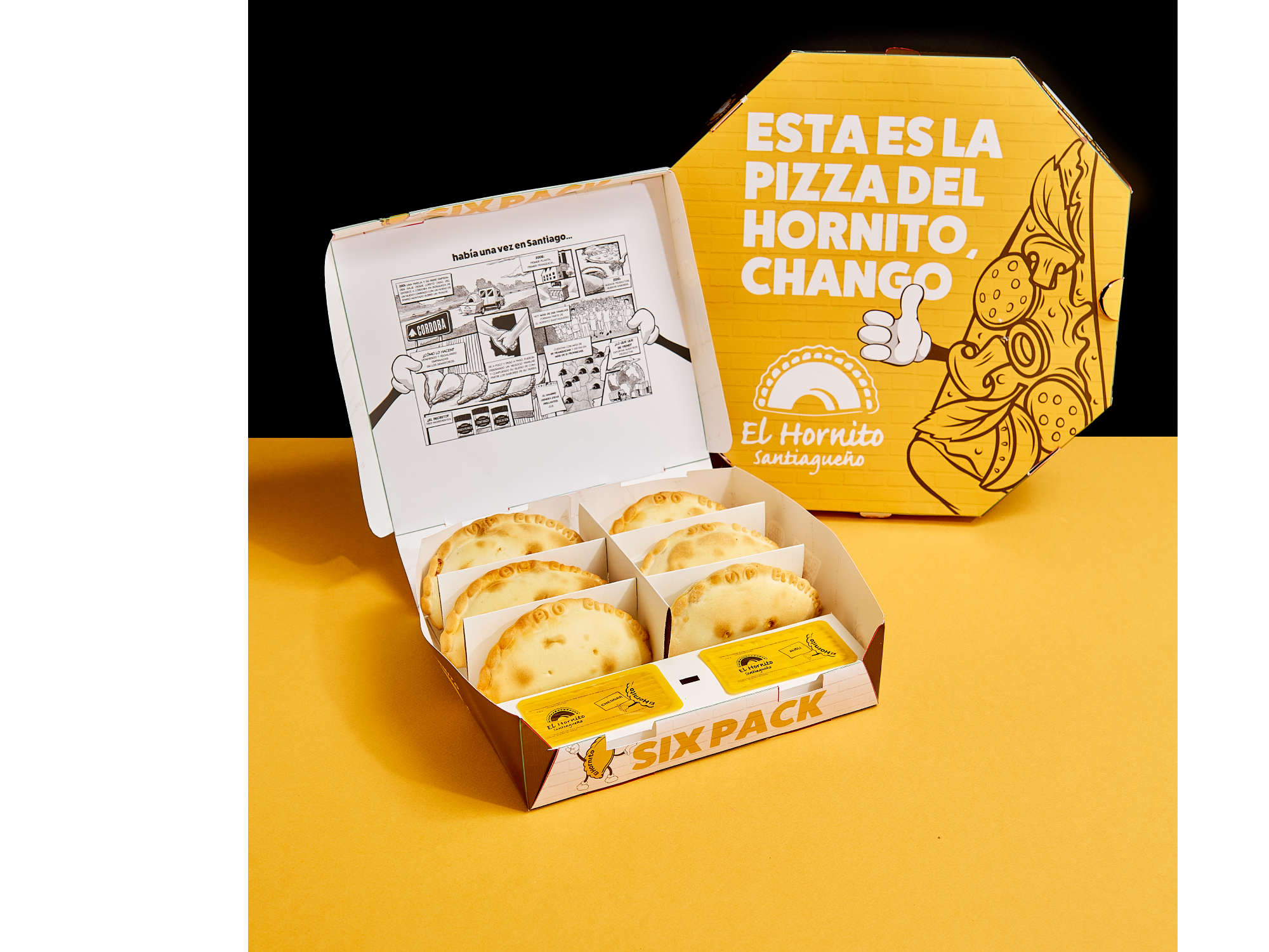 PIZZA MUZZA 4 PORCIONES + 6 EMPANADAS