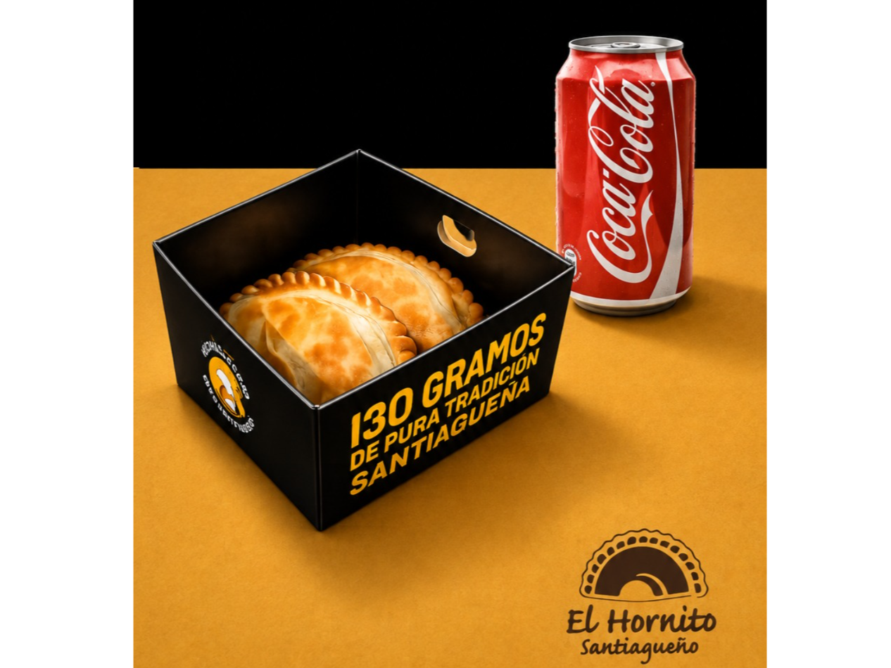 2 EMPANADAS XL + LATA DE GASEOSA