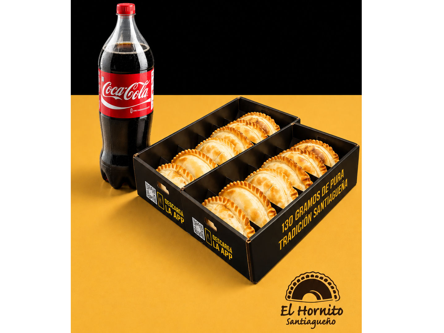 12 EMPANADAS XL + GASEOSA 1.5LTS