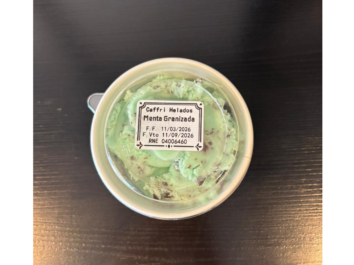 HELADO ARTESANAL CAFFRI MENTA GRANIZADA 250 GRS