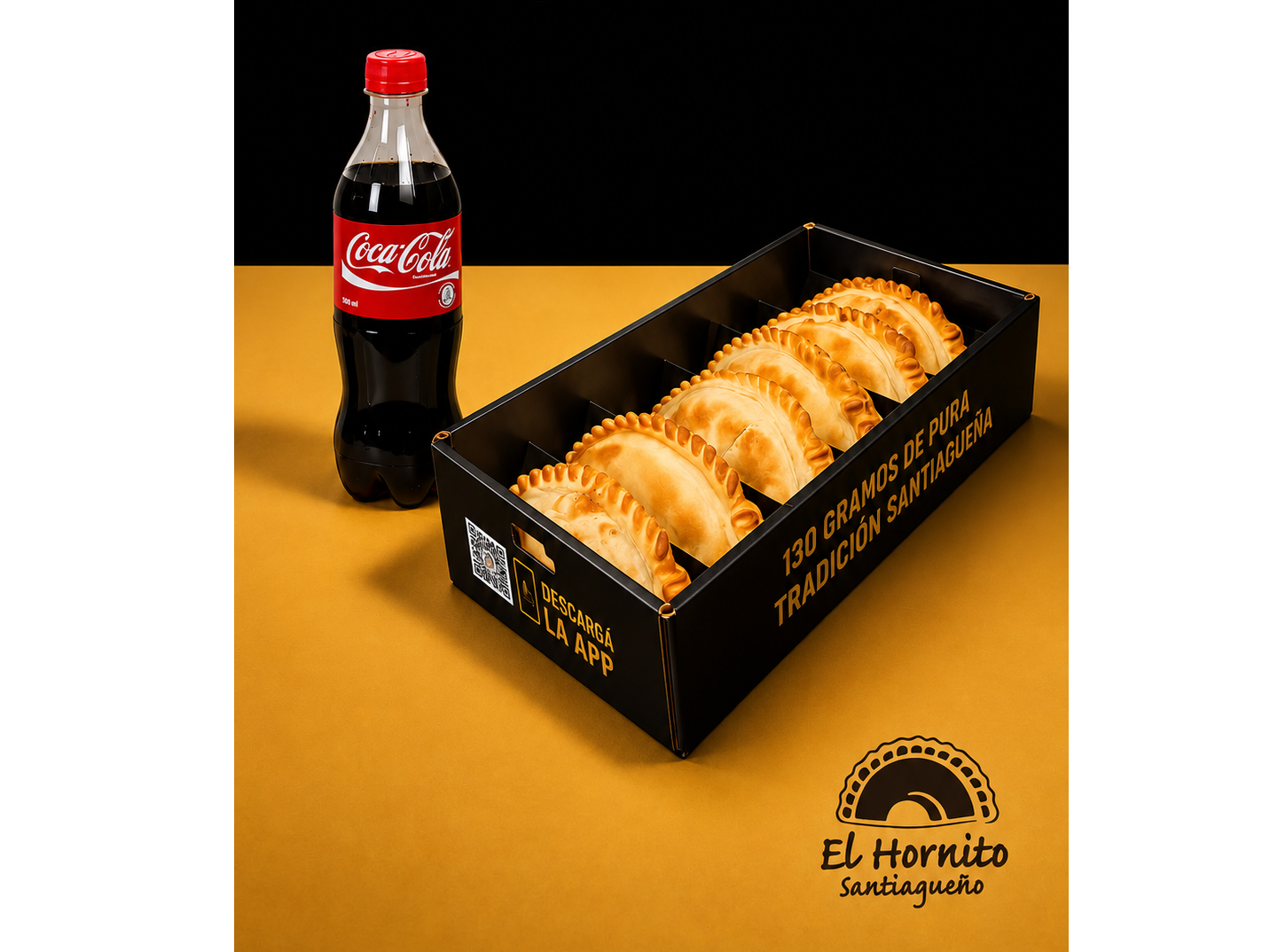 6 EMPANADAS XL + GASEOSA 500ML