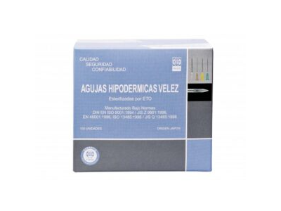 Aguja 25g x 1 ½ - 40/5 x 100u japonesas Velez