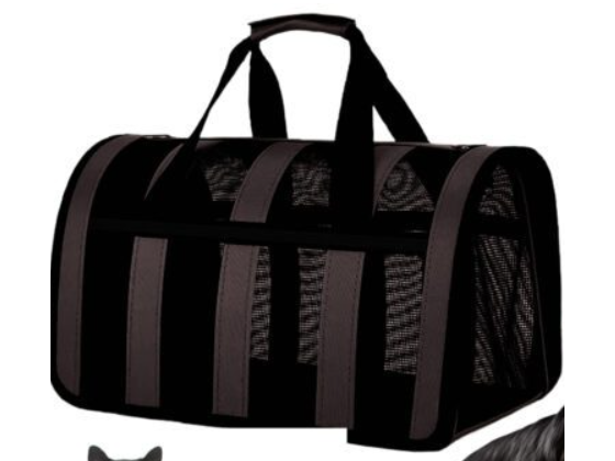 Bolso transportador rayado para mascotas
