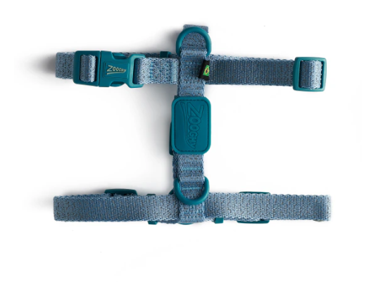 Ajust Dog H Harness Glow Walk Light Blue