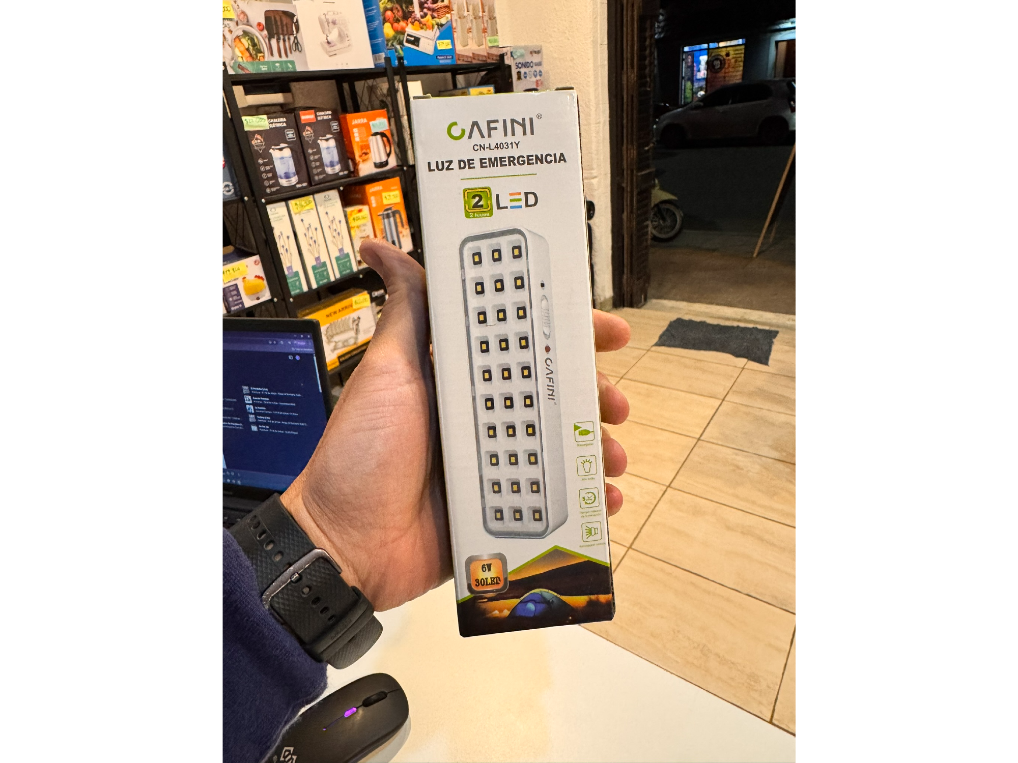 Luz de Emergencia LED Cafini 30 LEDs Recargable | Hasta 6 Horas