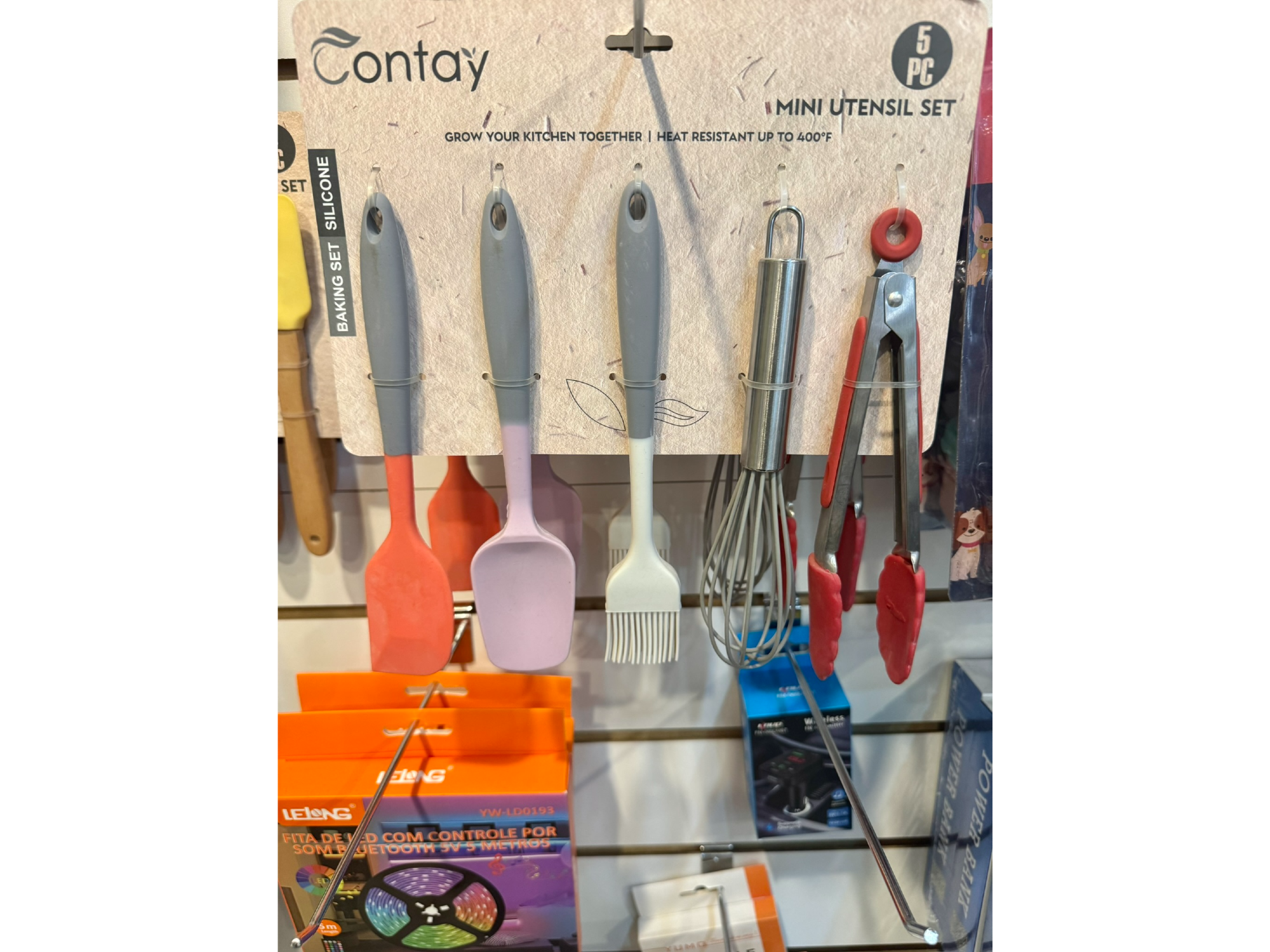 Set Mini Utensilios de Cocina Silicona x5 | Antiadherente