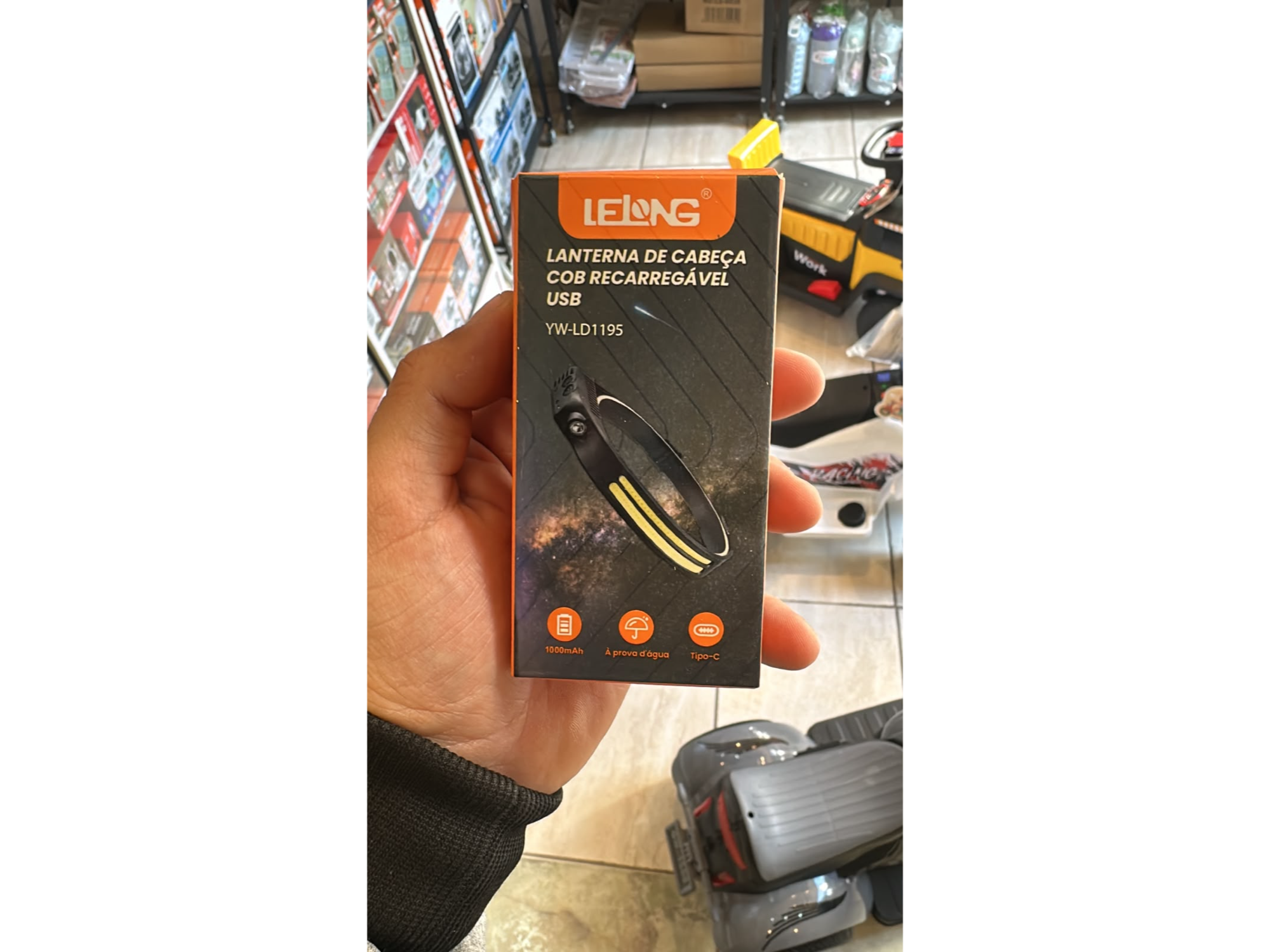 Linterna Frontal LED COB Recargable USB Tipo-C + Sensor de Movimiento