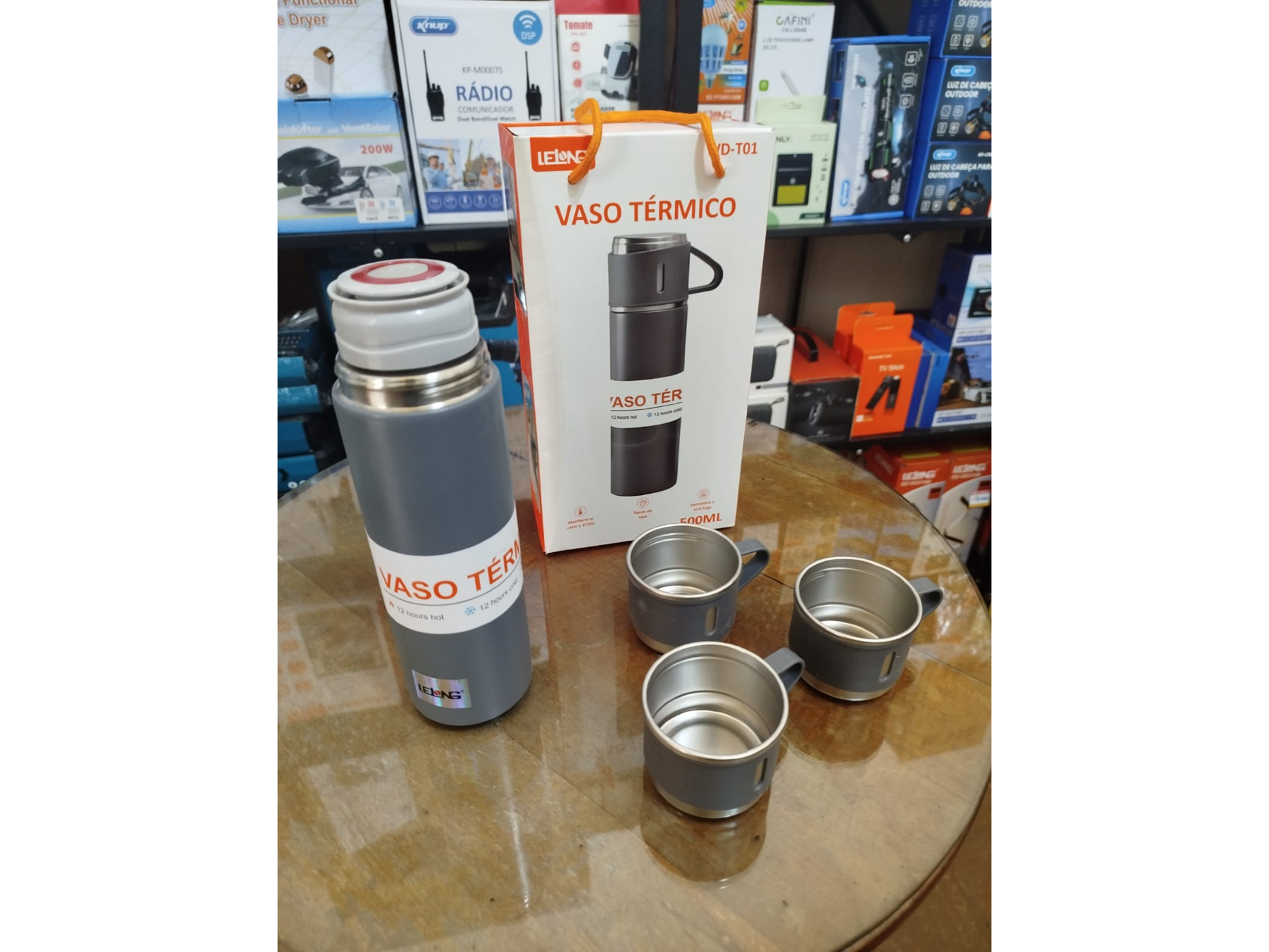 TERMO LELONG CON TAZAS 500ML