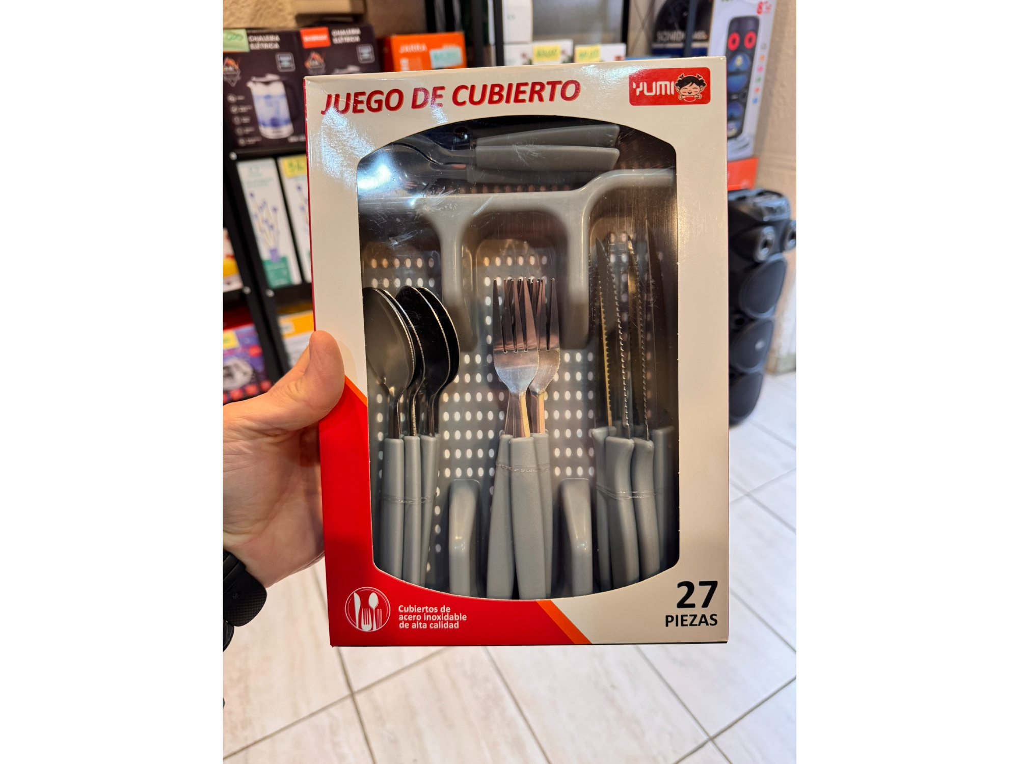 🍴 Juego de Cubiertos 27 Piezas con Organizador | Acero Inoxidable