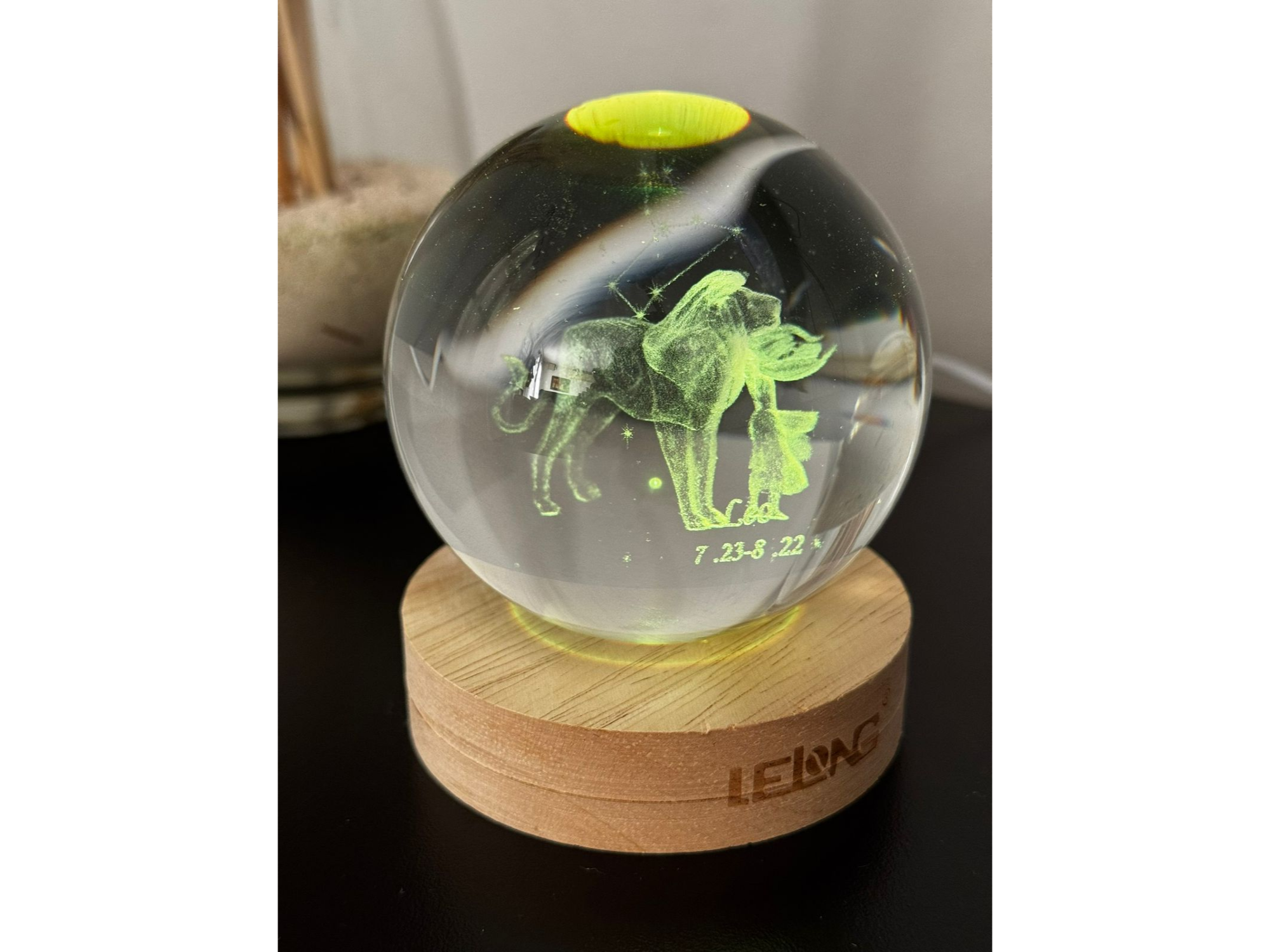 BOLA DE CRISTAL PEQUEÑA CON LUZ