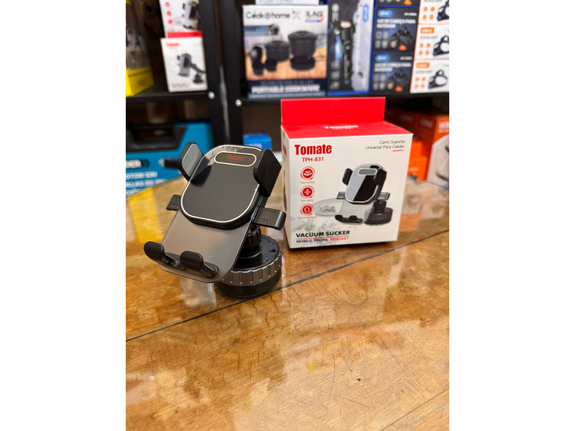 SOPORTE PARA CELULAR DE AUTO CON ADHESIVO