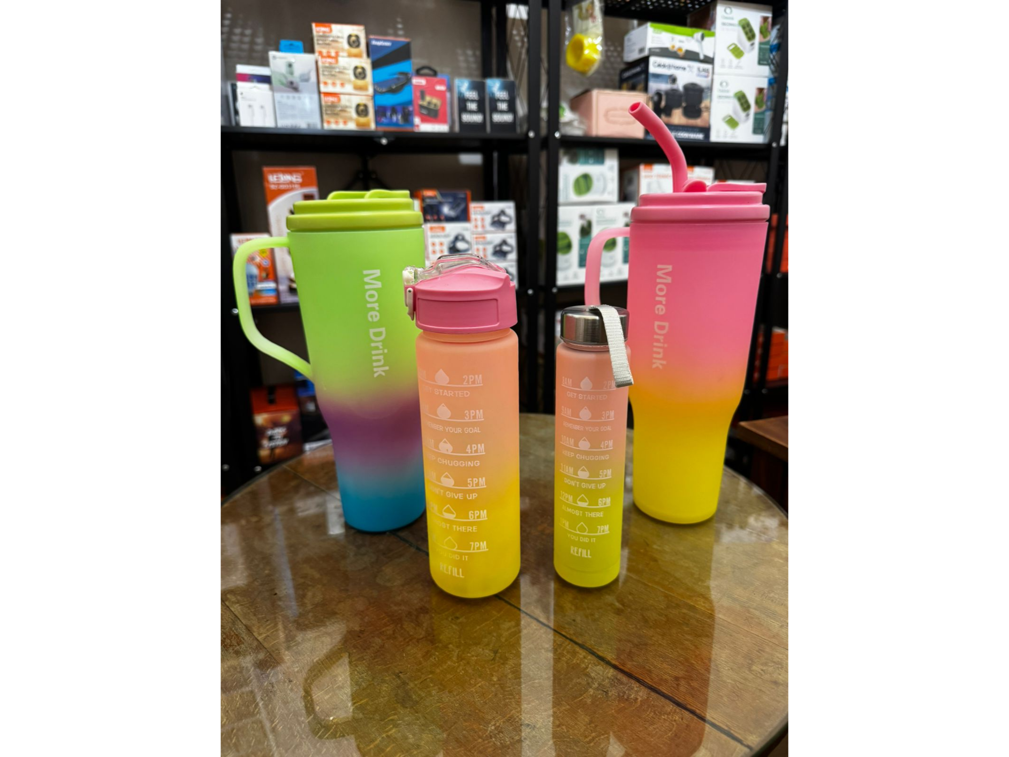 COMBO DE VASO CON POPOTE + BOTELLA PLASTICAS