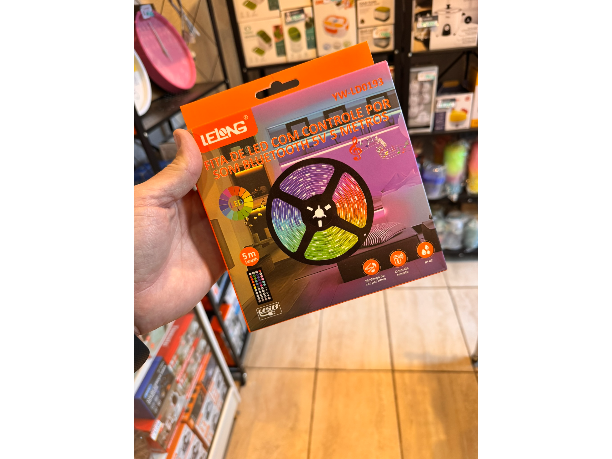 Tira LED RGB 5 Metros con Bluetooth + Control Remoto