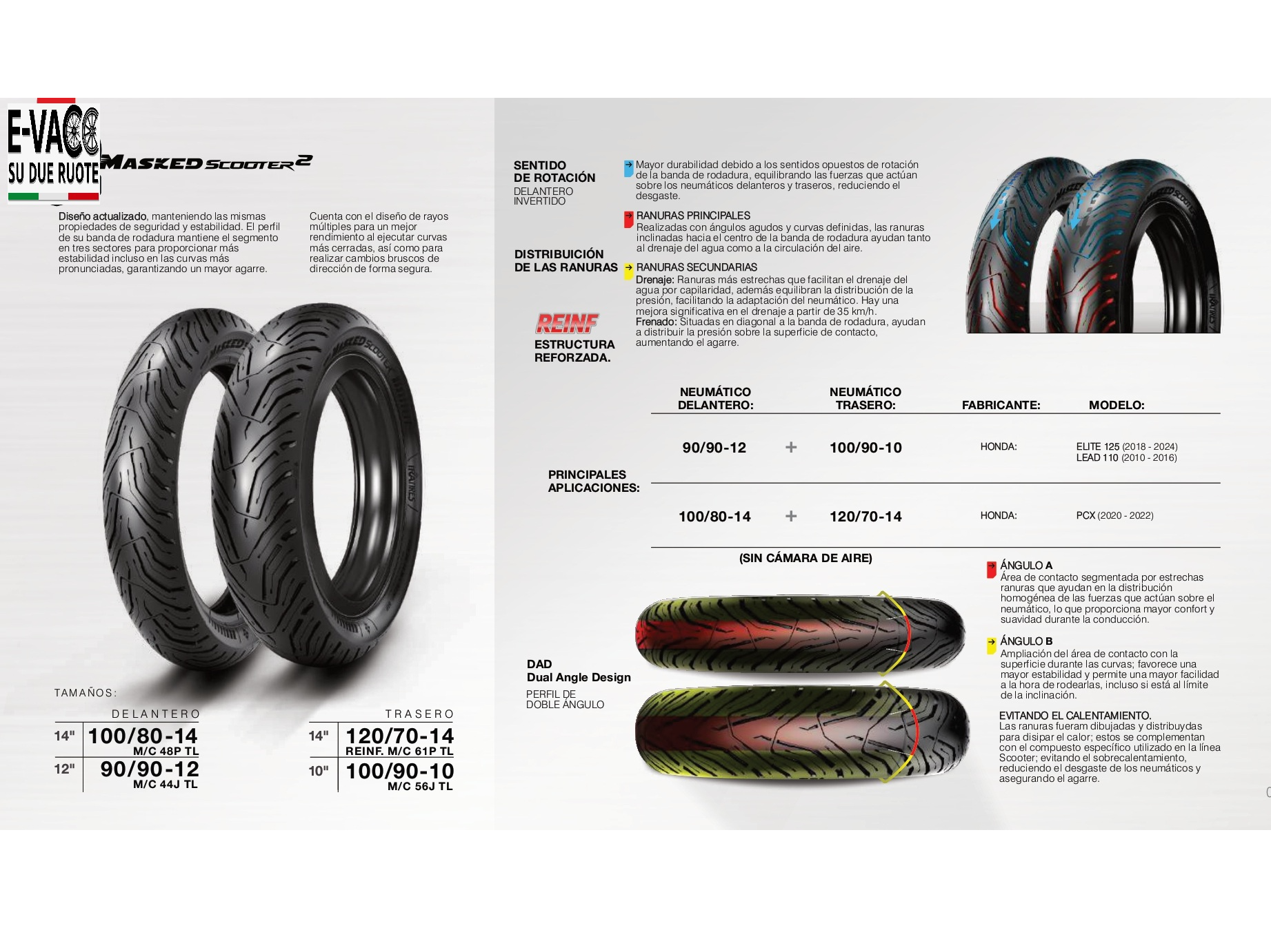 CUBIERTA MASKED MASKED  90/90-12 SCOOTER