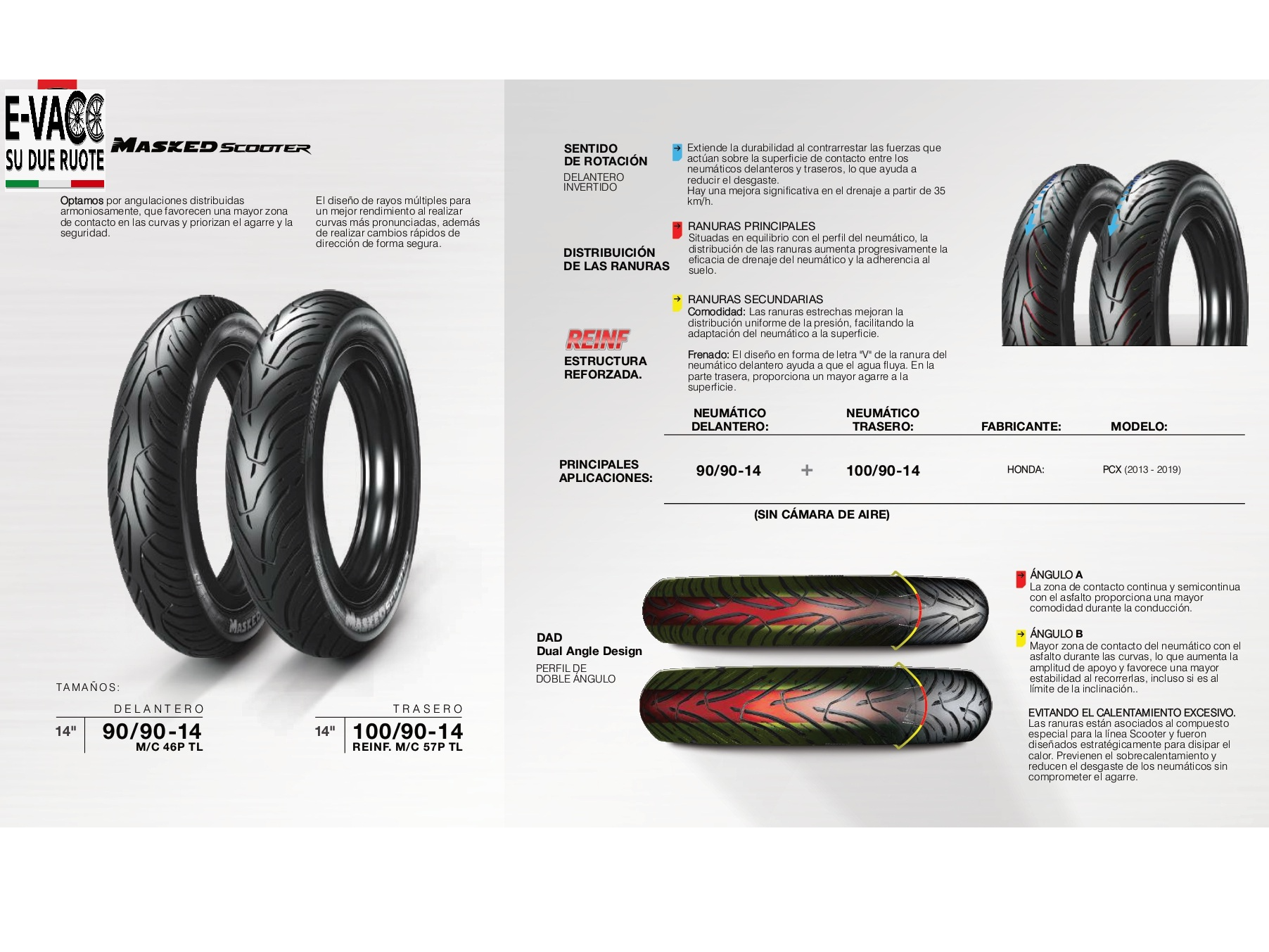 CUBIERTA MASKED SCOOTER 90/90-14