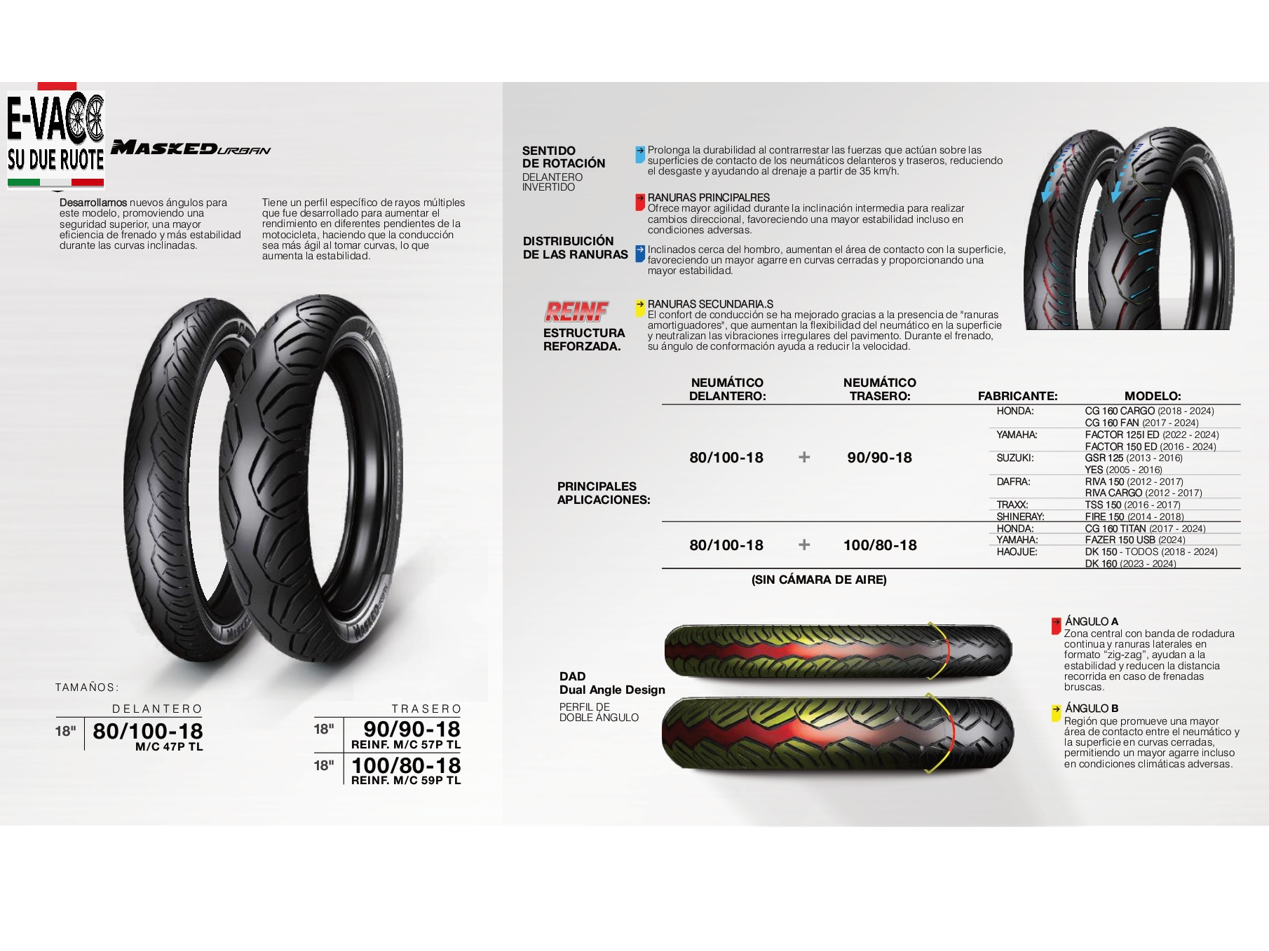 CUBIERTA MASKED URBAN  80/100-18