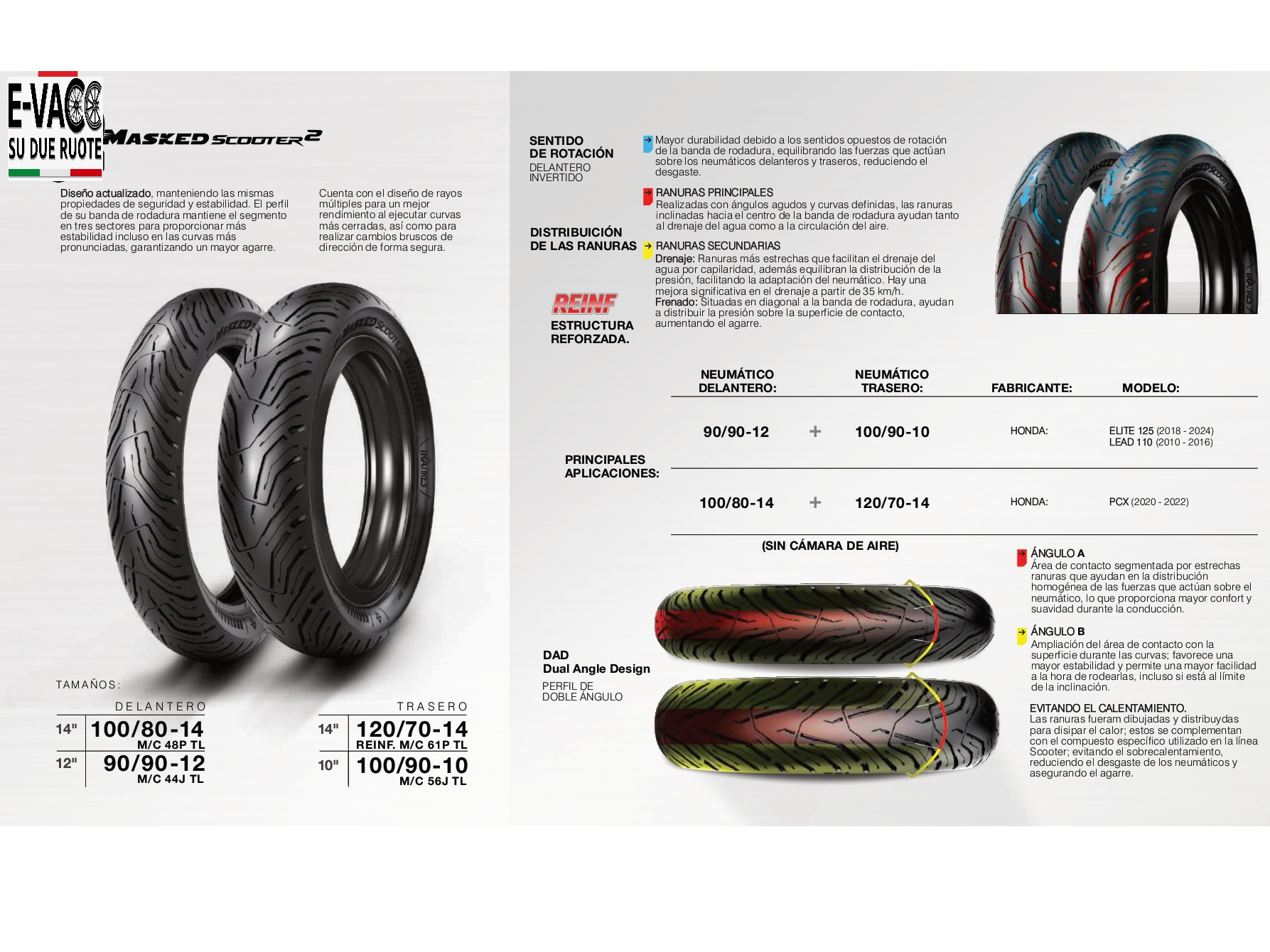 CUBIERTA MASKED MASKED 120/70-14 SCOOTER