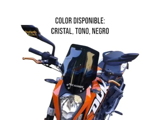 Cupula Ktm Duke 200 Elevado 31 Cm Universal Negro