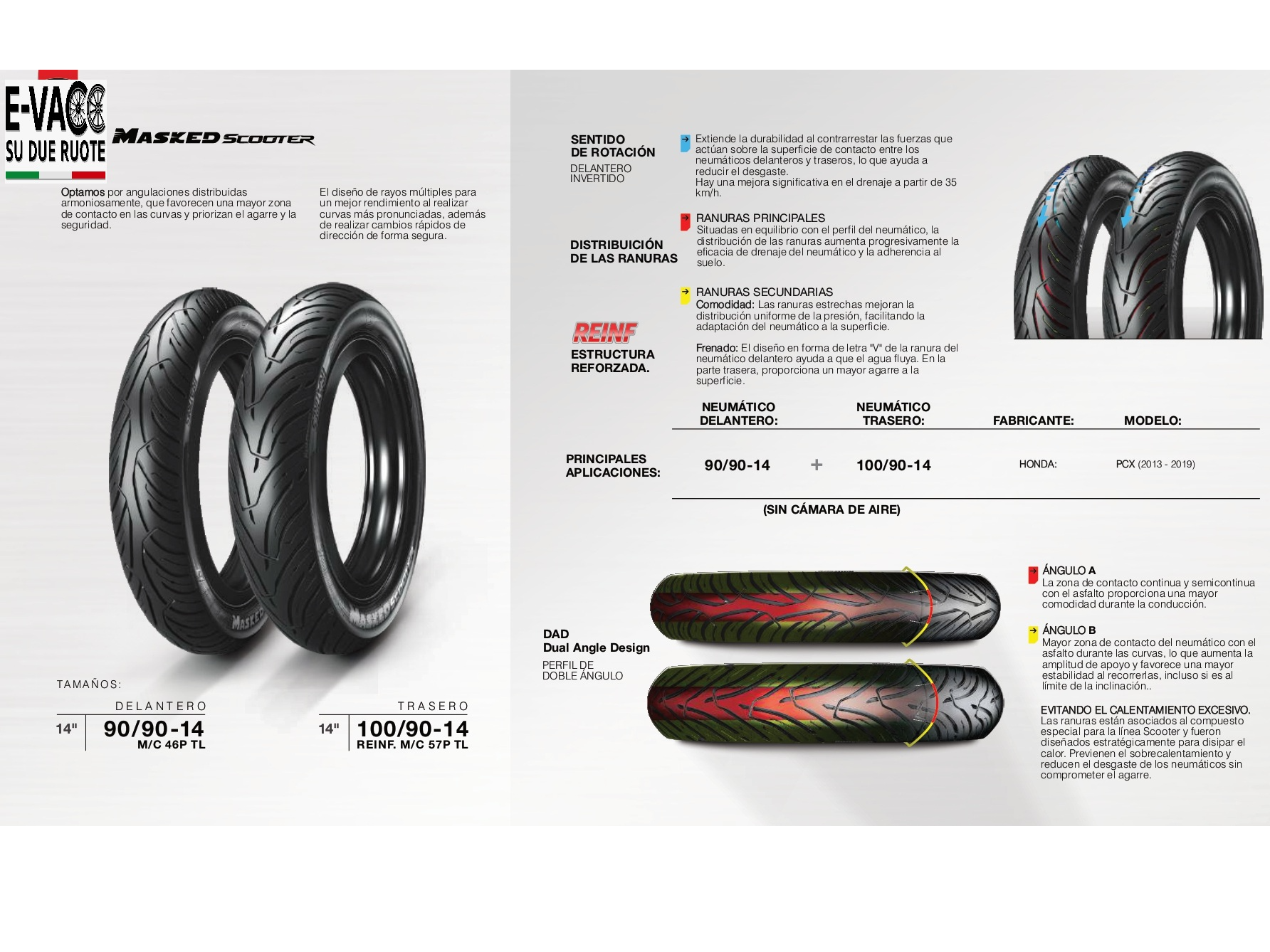 CUBIERTA MASKED SCOOTER 100/90-14