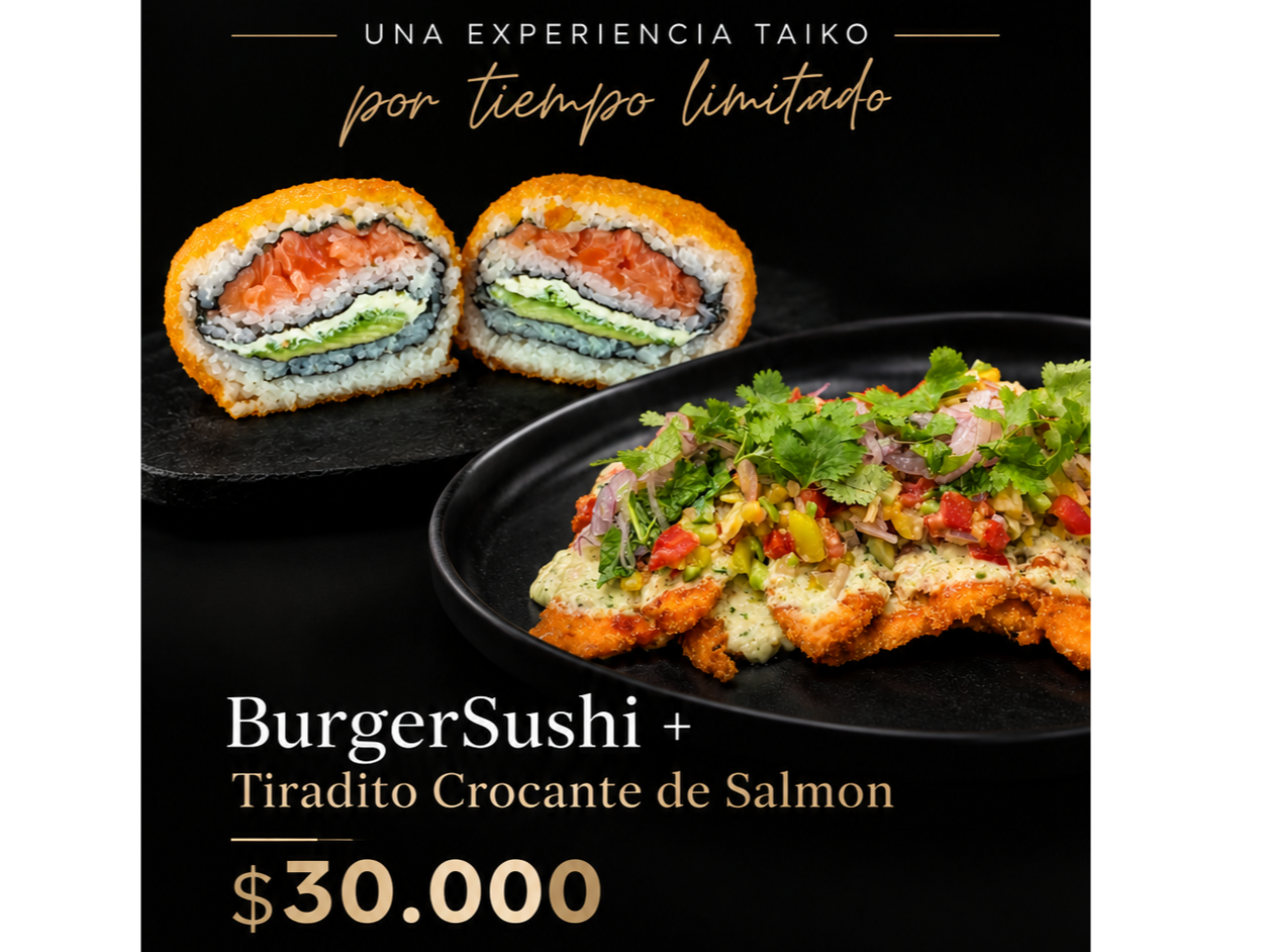 PROMO LIMITADA: BURGER + TIRADITO