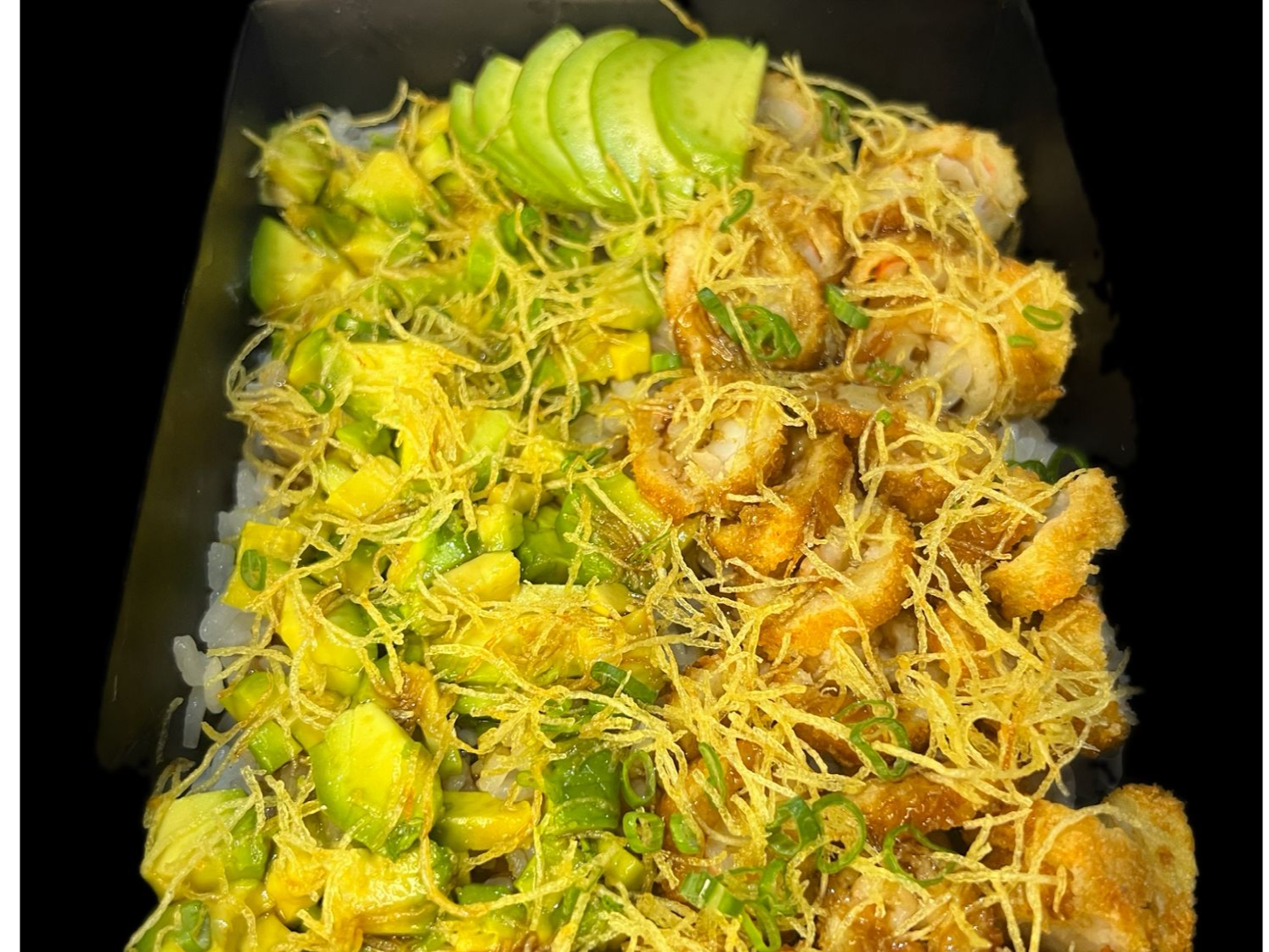 Poke salad langostino furai