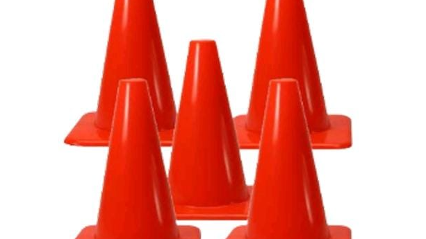 Conos, escaleras, vallas