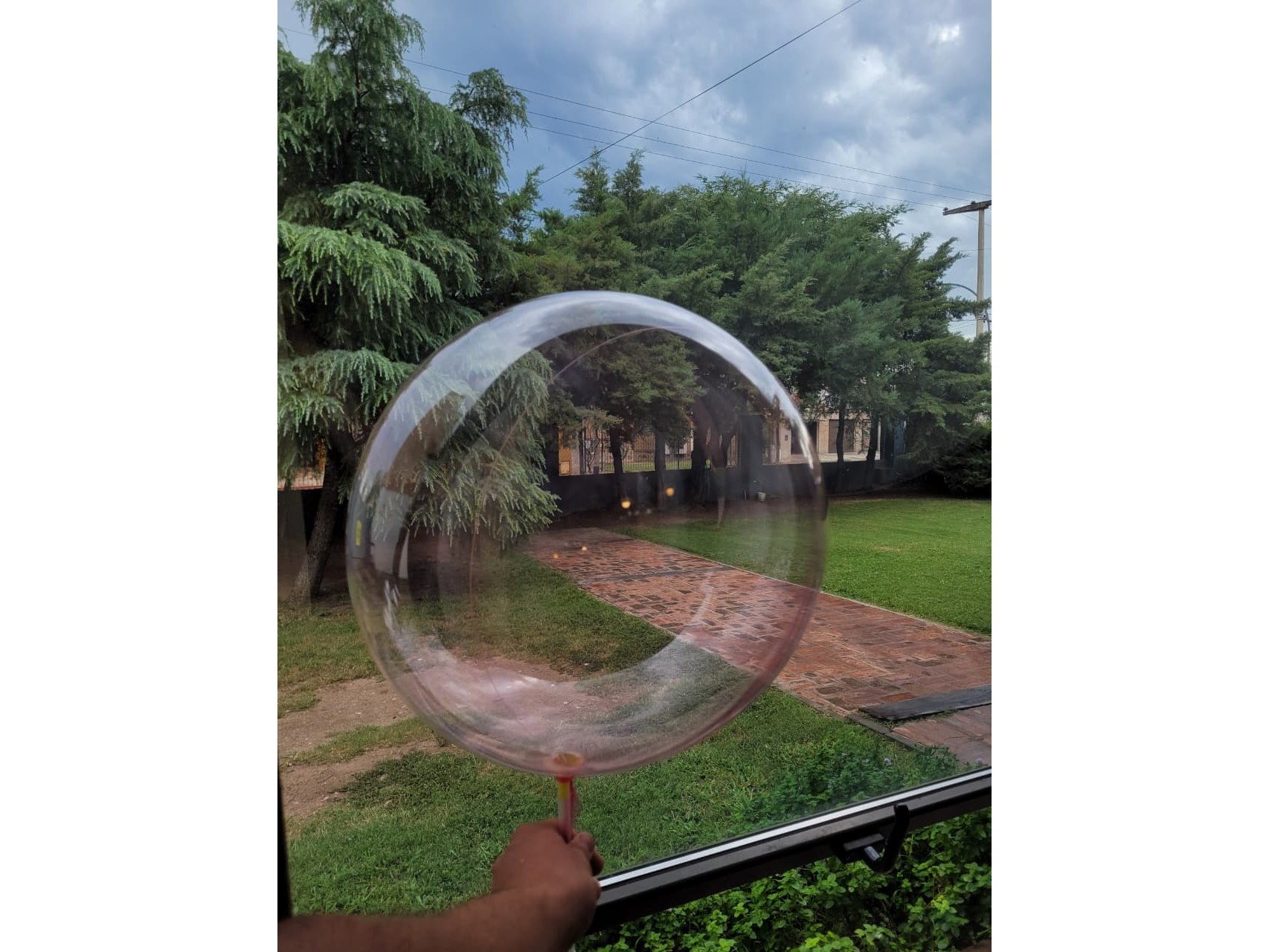 GLOBO ROSA TRANSPARENTE