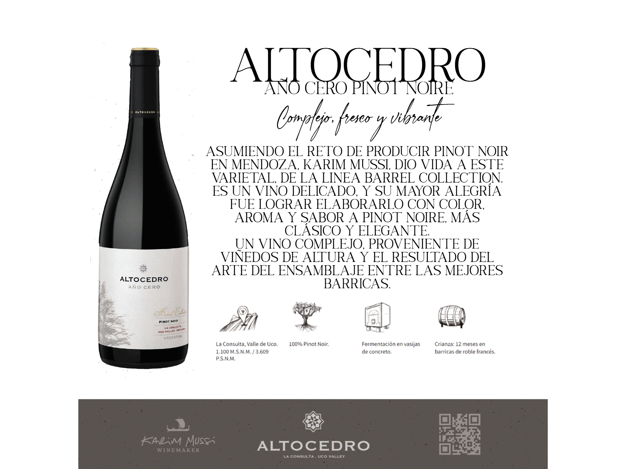 Altocedro Pinot noire barrel select