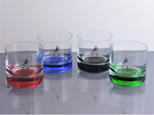 VASO JOHNNIE WALKER CON BASE DE COLOR