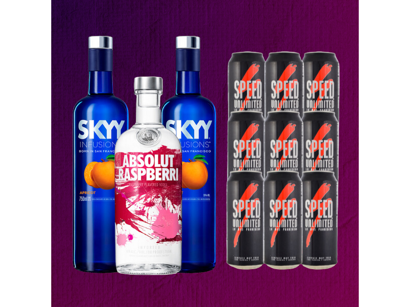 ABSOLUT + 2 SKYY + 9 SPEED XL