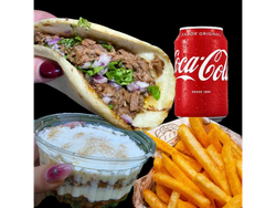 2 Tacos a elección + Fritas + Lata + Postre