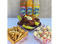 POLLO + FRITAS Y RUSA CHICAS + LEVITE 1.5L