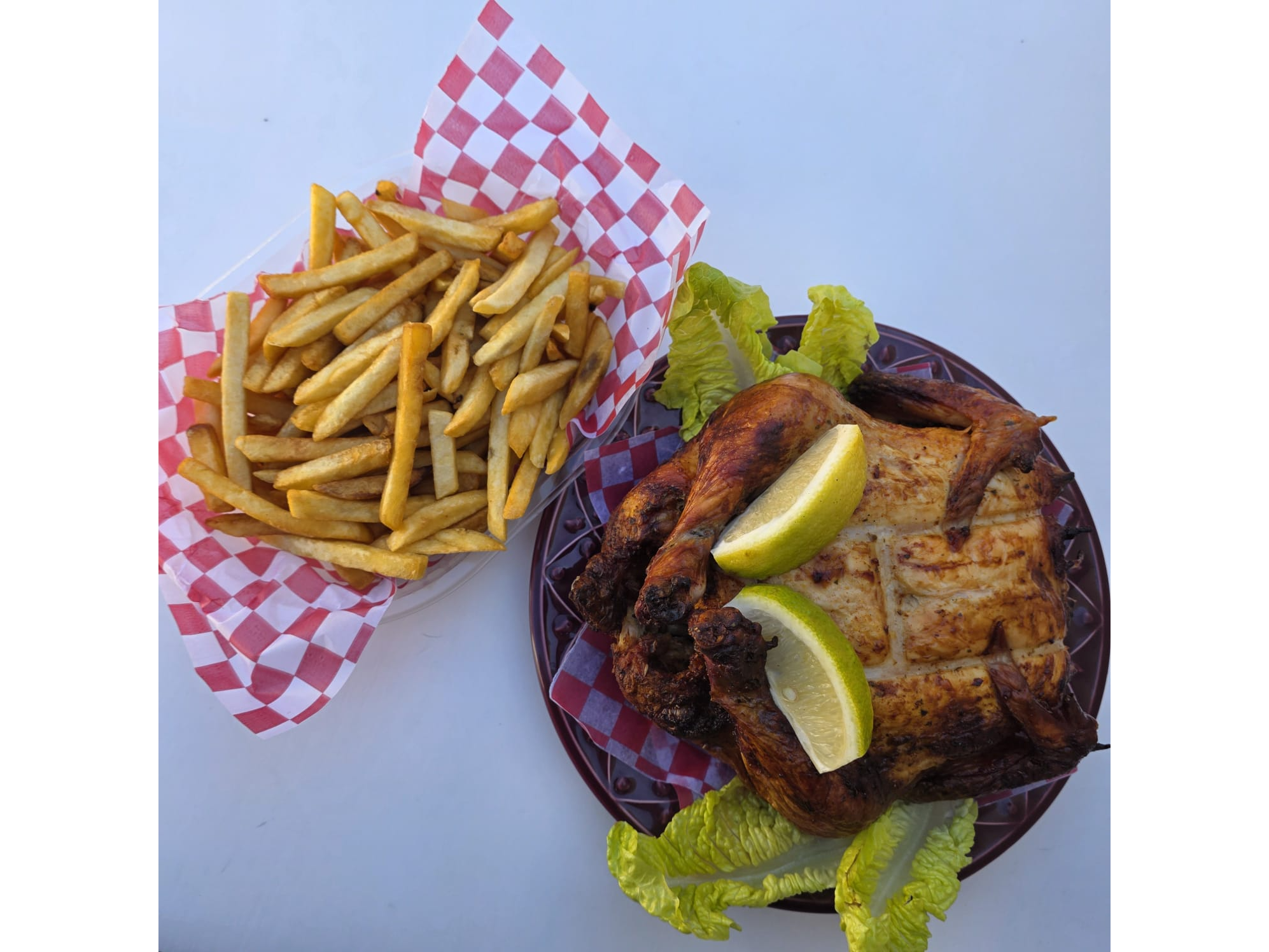 Pollo  con fritas grande