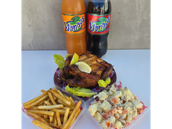 Pollo + Fritas y rusa chicas + Manaos 2.25