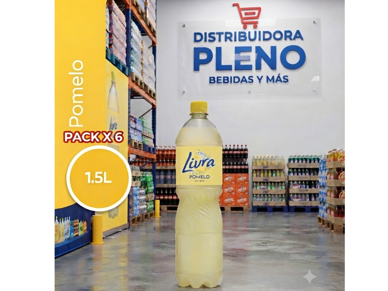 LIVRA 1.5 LT POMELO PACK X 6 UNIDADES