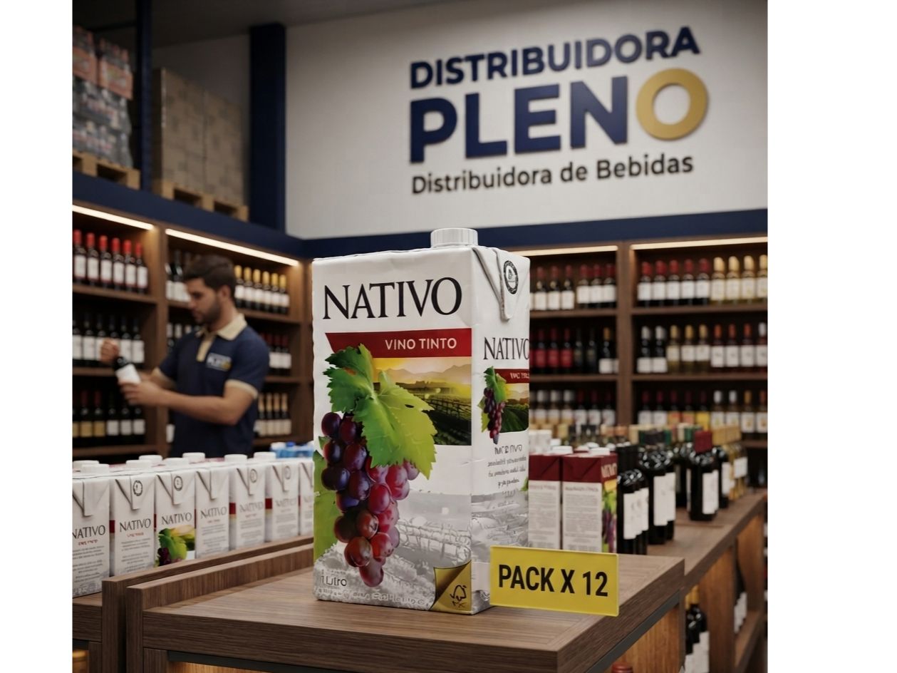 VINO NATIVO TINTO 1 LT PACK X 12