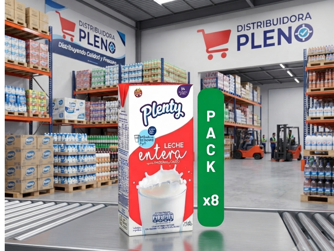 LECHE PLENTY 1 LT PACK X 8 UNIDADES