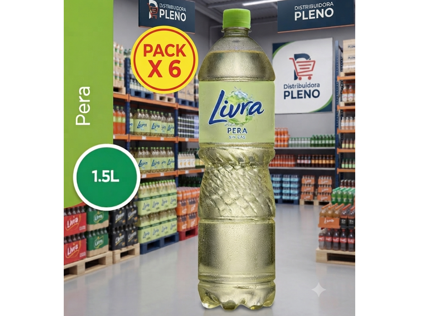 LIVRA 1.5 LT PERA PACK X 6 UNIDADES