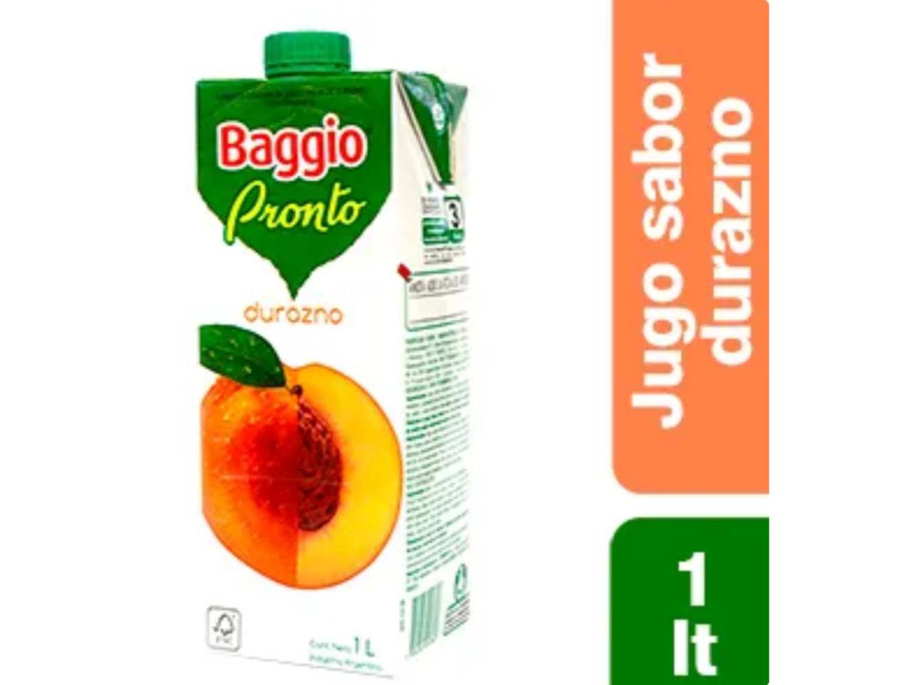 BAGGIO DURAZNO 1 LT PACK X 8 UNIDADES