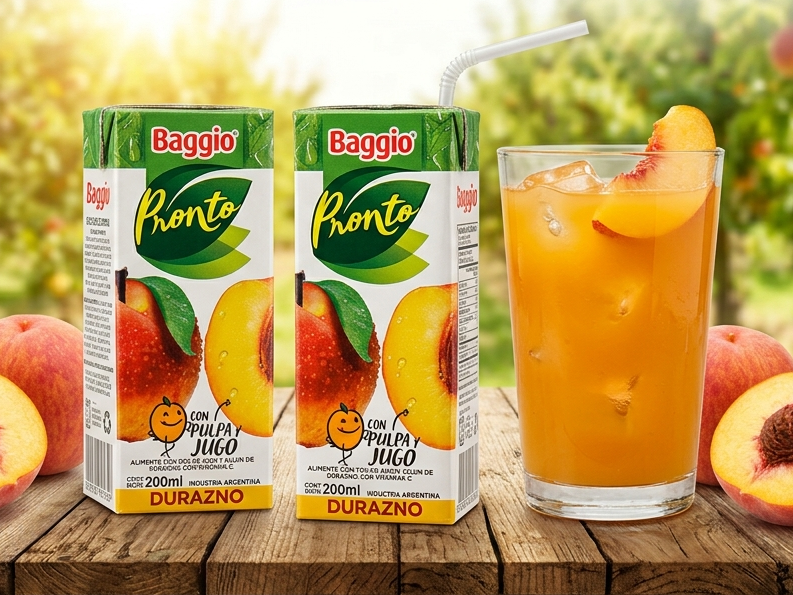 JUGO BAGGIO X 200 ML DURAZNO PACK X 18 UNID